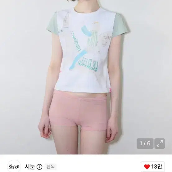 [BUNJANG] SINOON Unicorn Print Short Sleeve T-Shirt / 시눈 반팔티