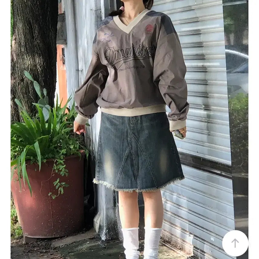 [BUNJANG] Mid-Wash Denim Midi Skirt / 중청 데님 미디 스커트 ootj