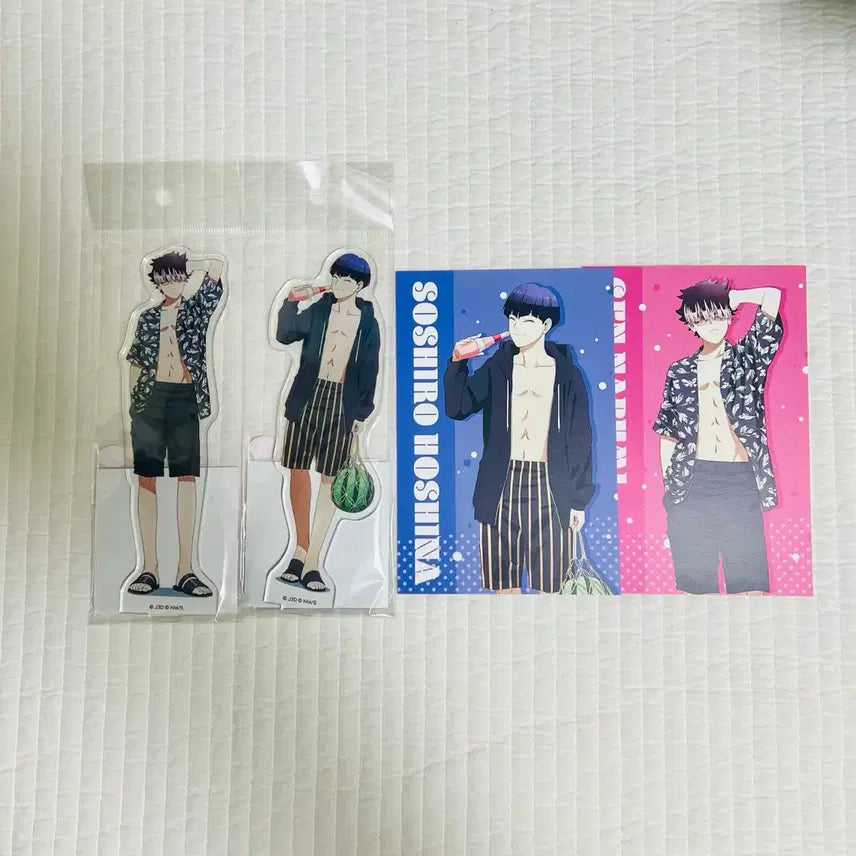 [BUNJANG] Kaiju No. 8 Narumi & Hoshina Summer Acrylic Stand & Postcard Bundle Set / 일괄)괴수8호 나루미&호시나 여름 아크릴+특전 엽서 굿즈