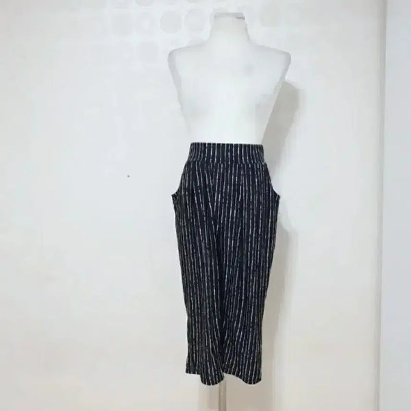 [BUNJANG] Women's 7/10 Length Summer Slacks - Black / 얇은바지77 7부바지77 여름바지77