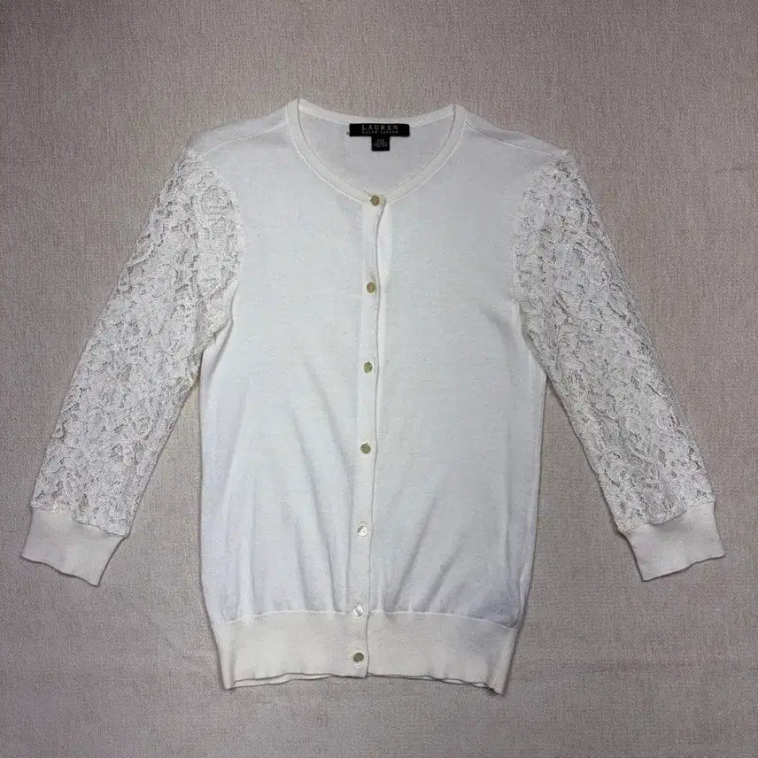 [BUNJANG] Ralph Lauren Lace Embroidered Cardigan / 정품 랄프로렌 레이스자수 가디건