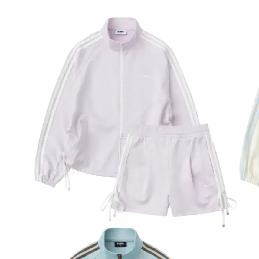 [BUNJANG] NERDY Women's Ribbon Track Training Suit Set Lavender / 널디 우먼스 리본 트랙 트레이닝복 라벤더 세트