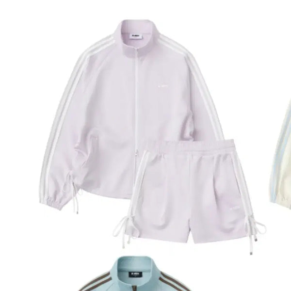 [BUNJANG] NERDY Women's Ribbon Track Training Suit Set Lavender / 널디 우먼스 리본 트랙 트레이닝복 라벤더 세트