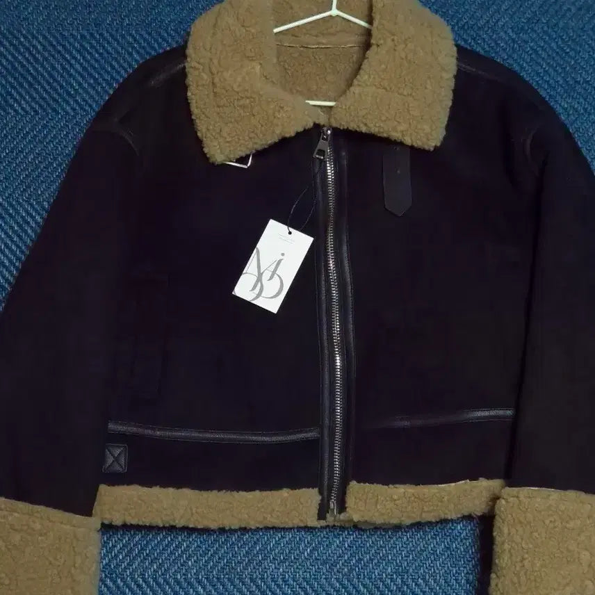 [BUNJANG] Cropped Suede Shearling Mustang Jacket / [새제품] 크롭 양털 스웨이드 무스탕