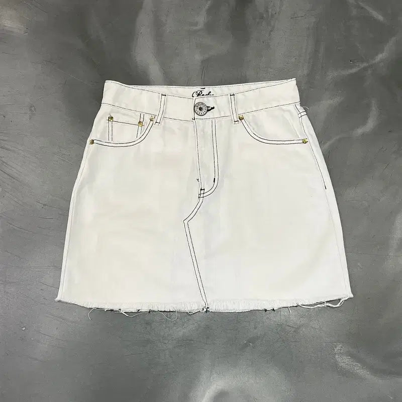 [BUNJANG] Rodeo Crowns White Stitch Skirt / Rodeo Crowns 화이트 스티치 스커트 y18565