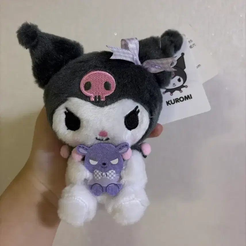 [BUNJANG] Sanrio Kuromi Plush Bear Keychain (Purple) / 산리오 쿠로미 인형 보라색 곰돌이 키링