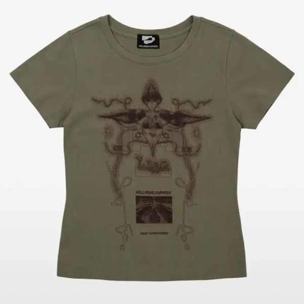 [BUNJANG] Wellbeing Express T-Shirt Khaki / [새상품] 웰빙익스프레스 반팔티 카키