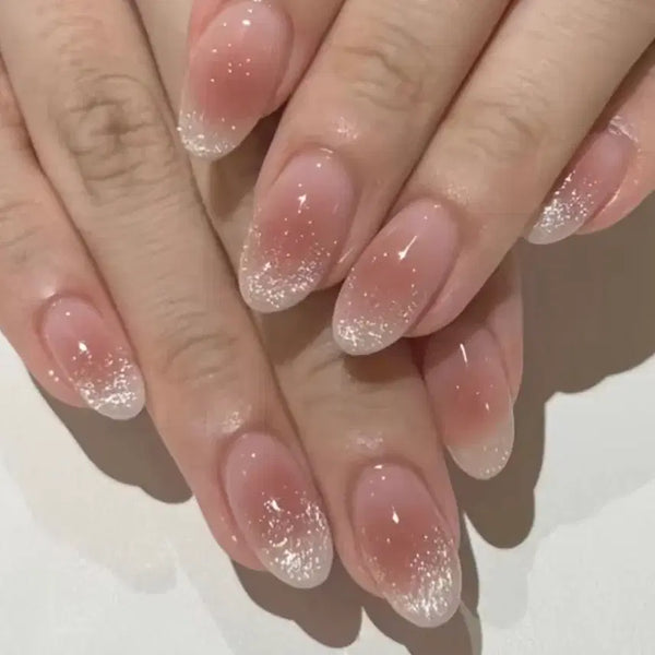 [BUNJANG] Gradient Magnet Gel Almond Nail Tips / 그라데이션 자석젤 아몬드 네일팁