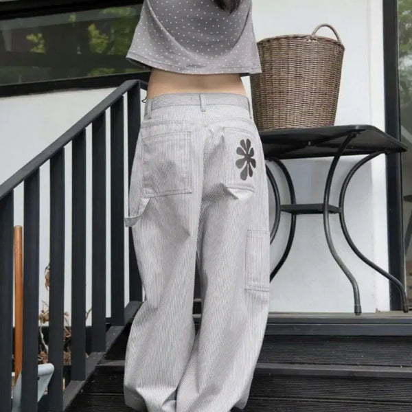 [BUNJANG] OFS OAF Logo Stripe Work Pants / 오피쉬 팬츠 OAF LOGO STRIPE WORK PANTS, GRAY/