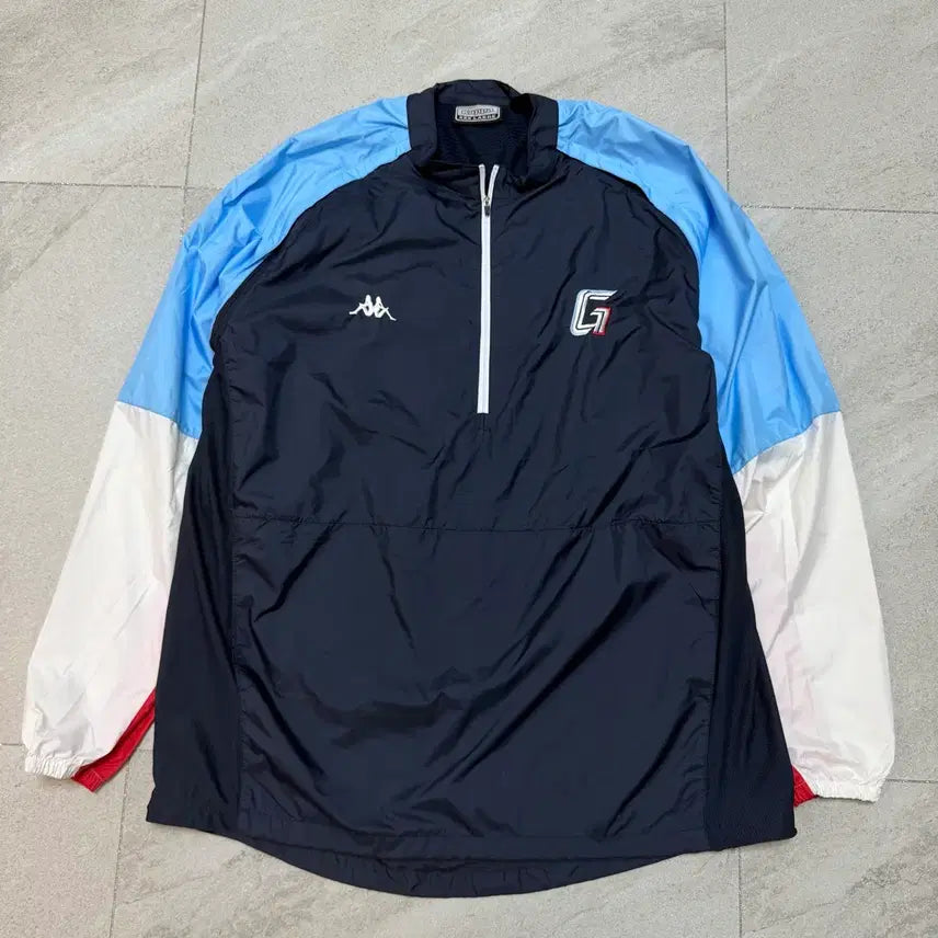 [BUNJANG] Lotte Giants Baseball Uniform Kappa Anorak Half Zip / 롯데자이언츠 야구 유니폼 카파 아노락 반집업