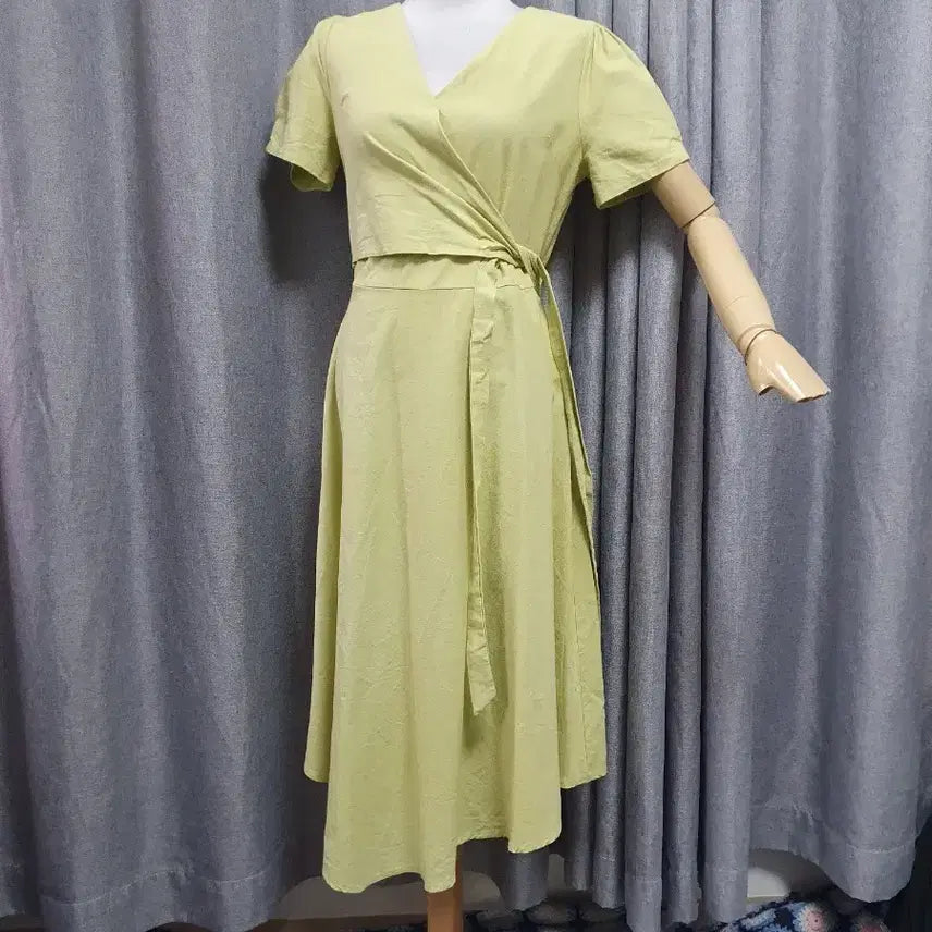 [BUNJANG] S.랩 Olive Linen Dress / S랩 올리브 린넨 원피스