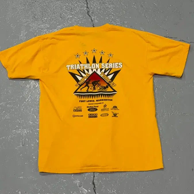 [BUNJANG] Jerzees Triathlon Series Triple Threat Vintage T-Shirt / Jerzees Triathlon Series Triple Threat