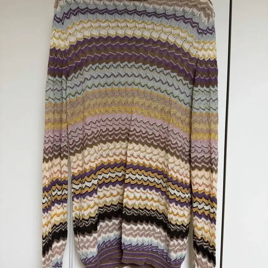 [BUNJANG] Authentic Missoni Signature Zigzag Pattern Wool Blend Turtle Neck Knit / [실착 2회/새상품급] 이태리 정품 미쏘니 시그니처 터틀넥 니트