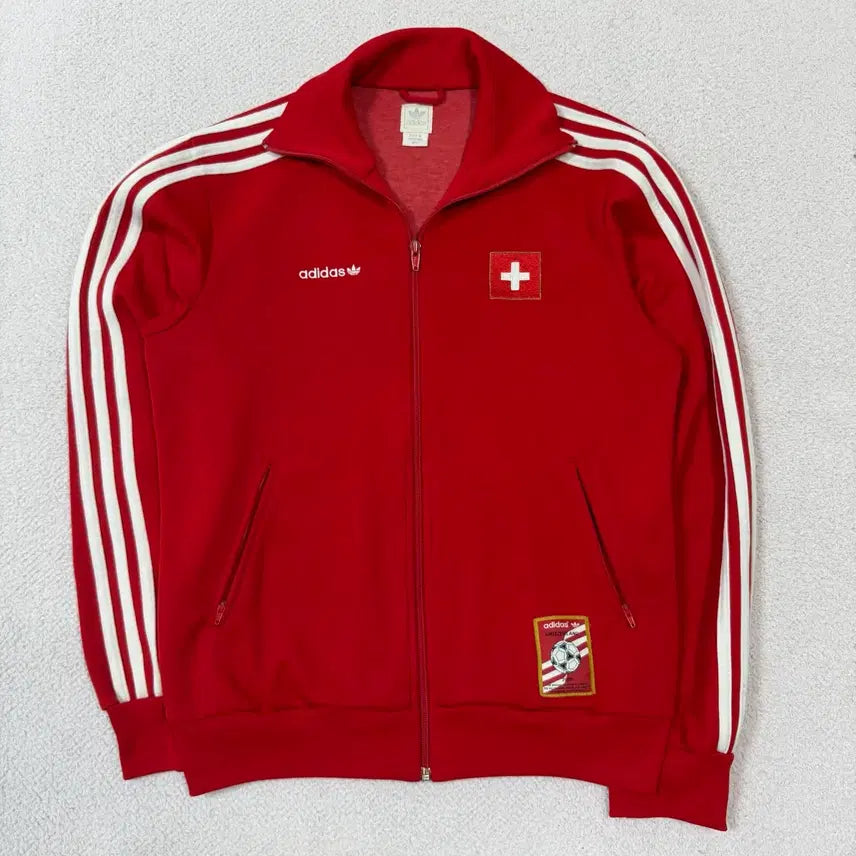 [BUNJANG] Adidas Swiss Track Jacket Red / 아디다스 져지 집업 스위스 레드 빨강