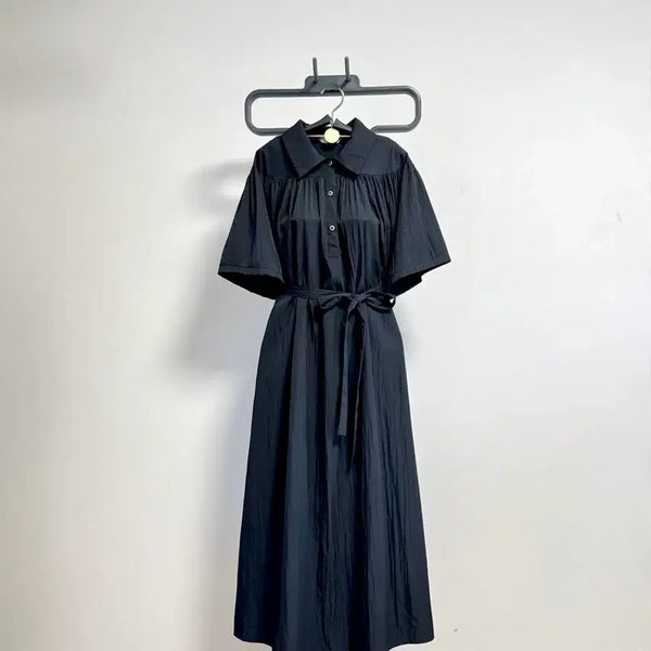 [BUNJANG] JJ JIGOTT Belted Midi Dress Black Free Size / JJ지고트원피스