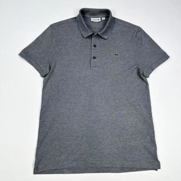 [BUNJANG] Lacoste Slim Fit Short Sleeve Polo Shirt - Grey (L) / (L) 라코스테 슬림핏 반팔 카라티 그레이
