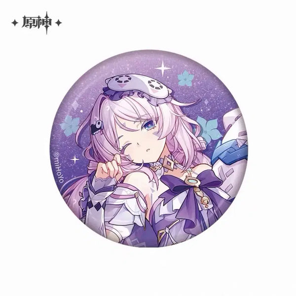 [BUNJANG] Genshin Impact Official Teyvat Style Can Badge - Set of 2 (Chiori, Charlotte) / [예약공구] 원신 공식 티바트 스타일 캔뱃지 2종 시틀라리 샤를로트