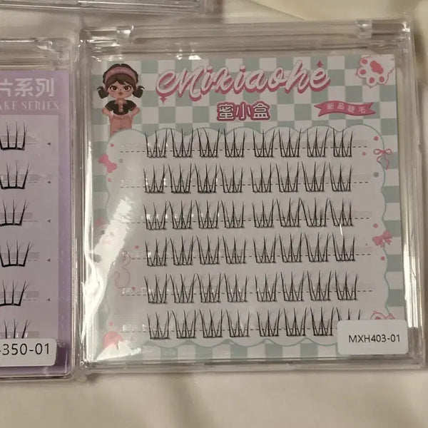 [BUNJANG] New No-Glue Eyelashes 5-Pack / 새상품 노글루 속눈썹 5패키지 판매