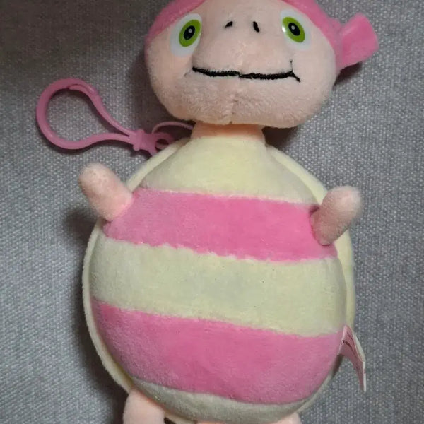 [BUNJANG] Hanbyeol Toy Pink Striped Turtle Plush Keychain / 핑크색 줄무늬 거북이 인형 키링
