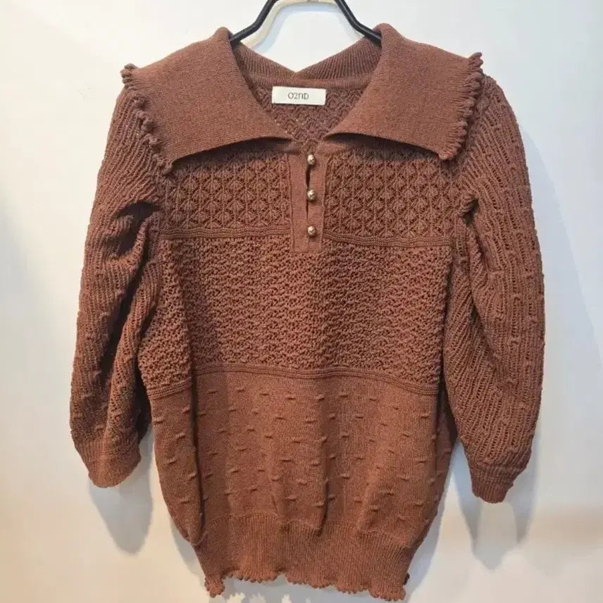 [BUNJANG] Ozsecon Knit Brown / 한섬 오즈세컨  니트 브라운