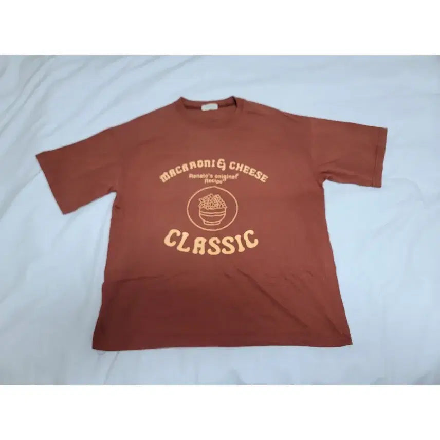 [BUNJANG] Brick Red Short Sleeve T-Shirt (One Size) / 벽돌색 반팔티 / 프리사이즈