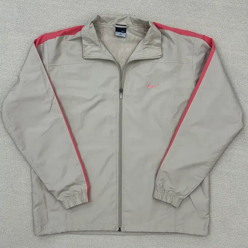 [BUNJANG] Nike Windbreaker Beige/Pink Size L / 나이키 바람막이 L 베이지/핑크