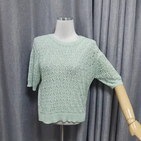 [BUNJANG] Mint Knit Summer Knit / 민트 짜임 여름니트