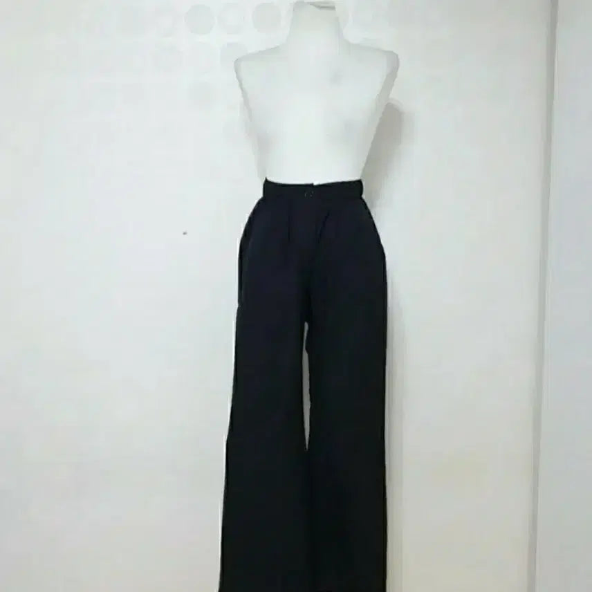 [BUNJANG] Women's Bootcut Pants with Elastic Waistband / 부츠컷55 밴딩바지55 블랙바지55