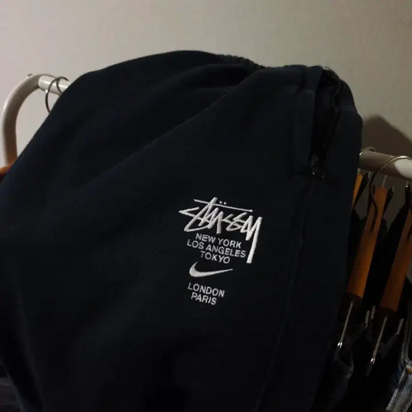 [BUNJANG] Nike x Stussy Fleece Pants Black / 나이키 스투시 플리스 팬츠 블랙 US EU (S)