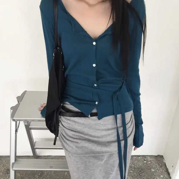 [BUNJANG] Summer Cardigan Charcoal / 여름가디건 -차콜