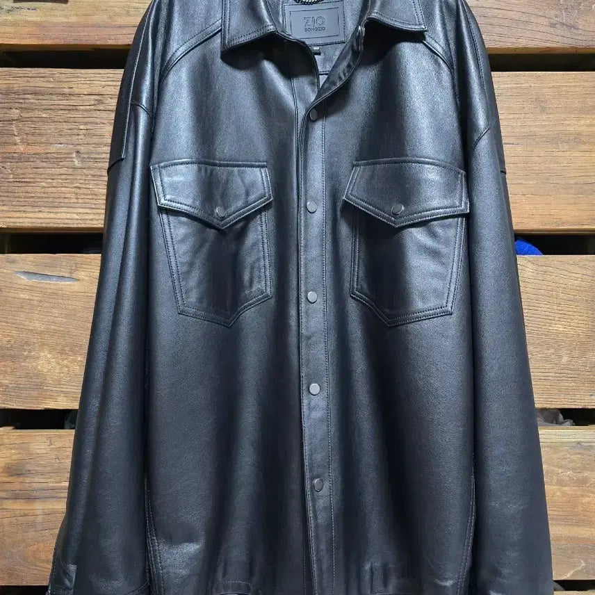 [BUNJANG] ZIOZIA Genuine Lambskin Shirt Jacket / 지오송지오 리얼 양가죽 셔츠형 자켓, 105