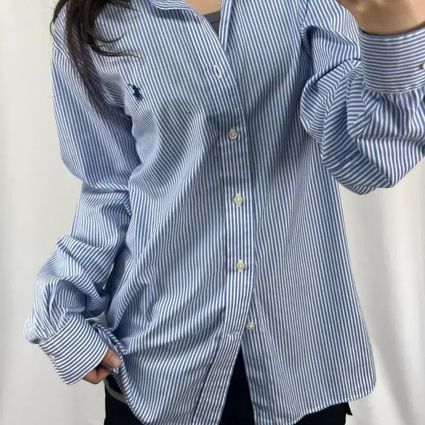 [BUNJANG] Polo Ralph Lauren Striped Long Sleeve Shirt Size 15 / 폴로 스트라이프 긴팔 셔츠