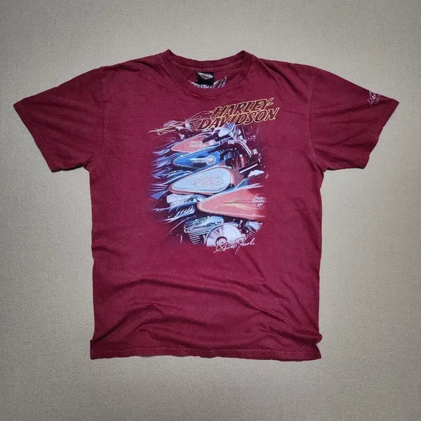 [BUNJANG] Harley-Davidson Scott Jacobs Limited Edition Short Sleeve T-Shirt (2015) / 할리데이비슨 Scott Jacobs 리미티드 에디션 반팔티 (2015)