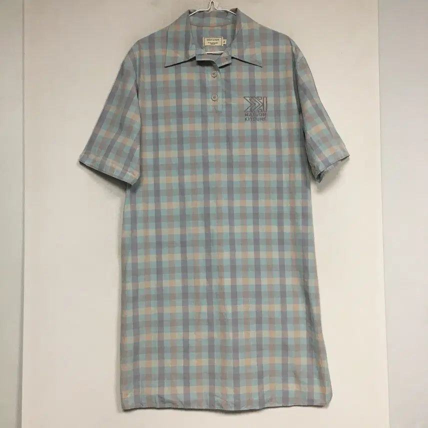 [BUNJANG] Maison Kitsuné Check Pattern Shirt Dress / 메종키츠네 정품 셔츠 원피스 34