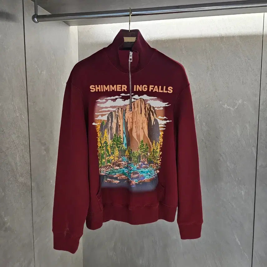 [BUNJANG] Loewe Graphic Half-Zip Sweatshirt Jacket / 로에베 그래픽 스웻 하프집업 자켓