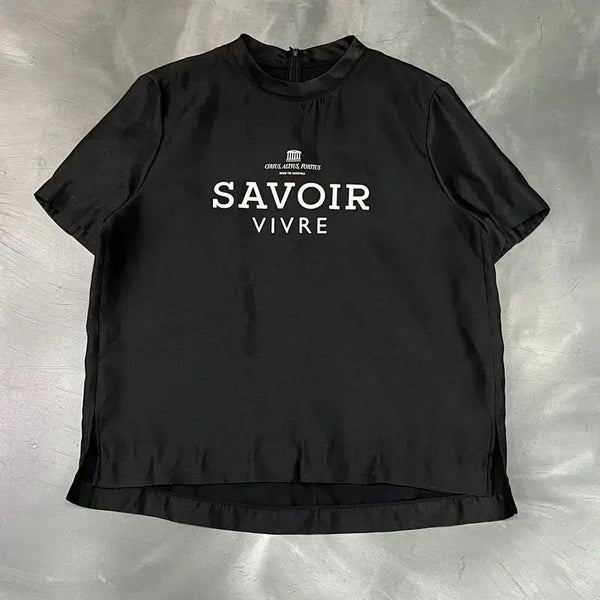 [BUNJANG] System Satin Short Sleeve T-Shirt / 시스템 새틴 반팔티 y18548