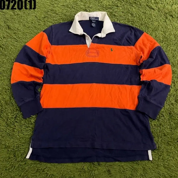 [BUNJANG] Polo Ralph Lauren Striped Rugby Shirt Men's M 12-14 / 폴로 랄프로렌 단가라 럭비 티셔츠 남성용 M 12-14