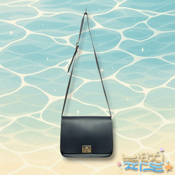 [BUNJANG] The Leather Satchel Pixie Crossbody Bag Deep Blue / 더레더사첼 영국제 딥블루 픽시 크로스백