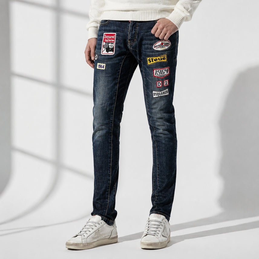 [BUNJANG] DSQUARED2 Classic Kenny Twist Appliqué Denim Pants / 디스퀘어드2 클래식 케니 트위스트 와펜 데님 팬츠 31~32