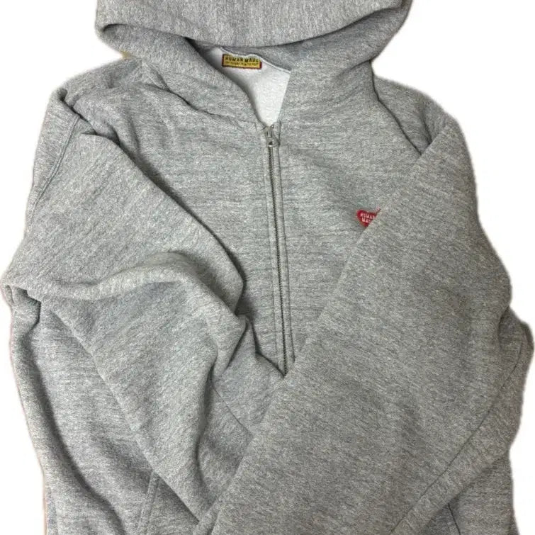 [BUNJANG] Human Made Grey Full-Zip Hoodie / 휴먼메이드 후드집업 회색 L 급처