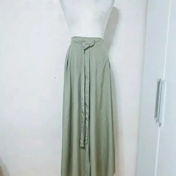 [BUNJANG] Wide Leg Summer Pants (Khaki Green) / 새것 얇은바지66 통바지66 여름바지66