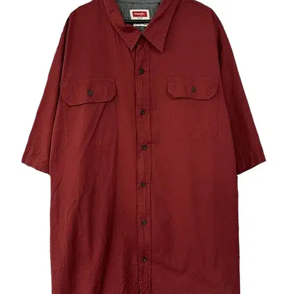 [BUNJANG] Wrangler Vintage Cotton Two-Pocket Short-Sleeve Shirt / [2XL] WRANGLER 랭글러 빈티지 코튼 투포켓 반팔셔츠