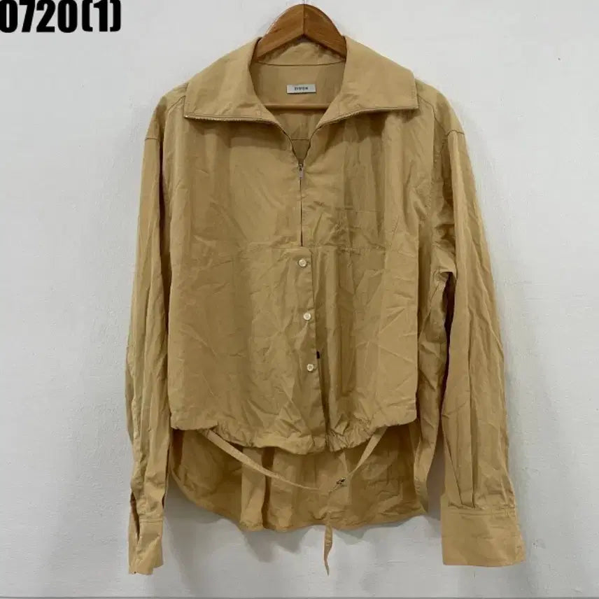 [BUNJANG] System Half Zip-Up Shirt Jacket - Beige, Size L / 시스템 하프집업 셔츠형 자켓 L 22년형