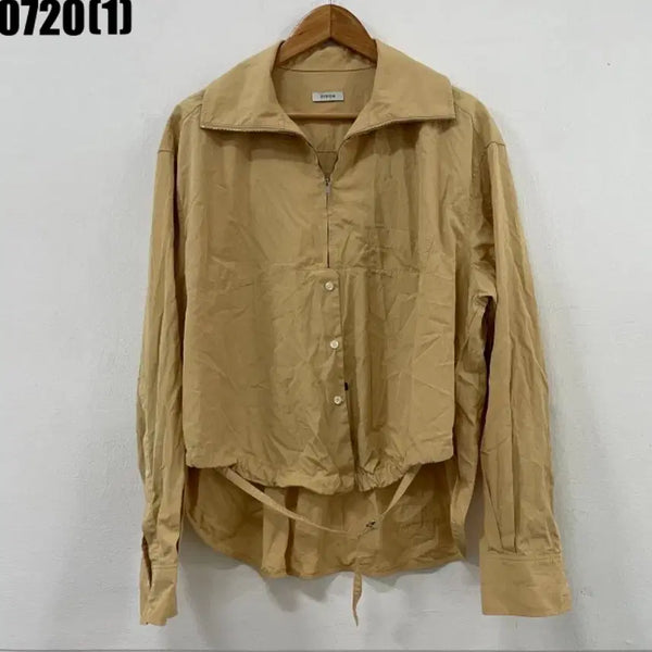 [BUNJANG] System Half Zip-Up Shirt Jacket - Beige, Size L / 시스템 하프집업 셔츠형 자켓 L 22년형