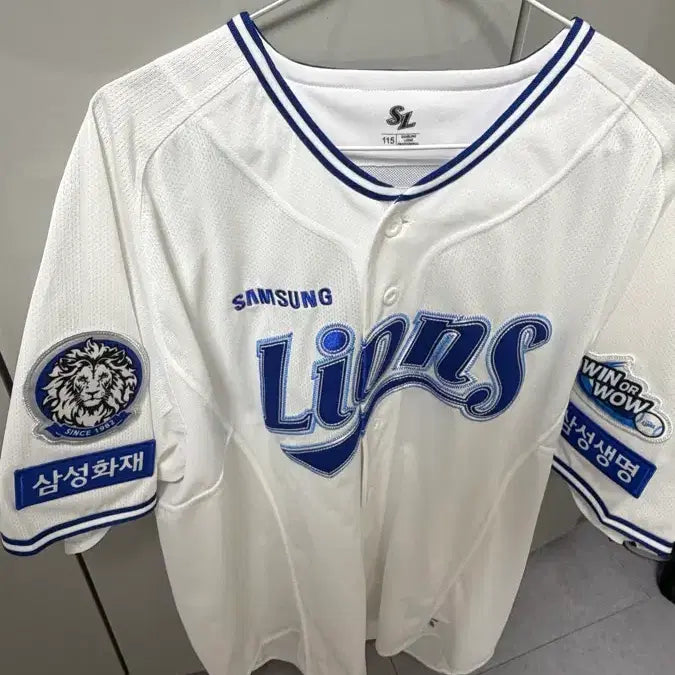 [BUNJANG] Samsung Lions Kang Min-ho Baseball Jersey (Size 115) / 삼성 라이온즈 야구 유니폼 강민호 115