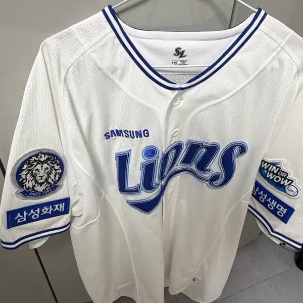 [BUNJANG] Samsung Lions Kang Min-ho Baseball Jersey (Size 115) / 삼성 라이온즈 야구 유니폼 강민호 115