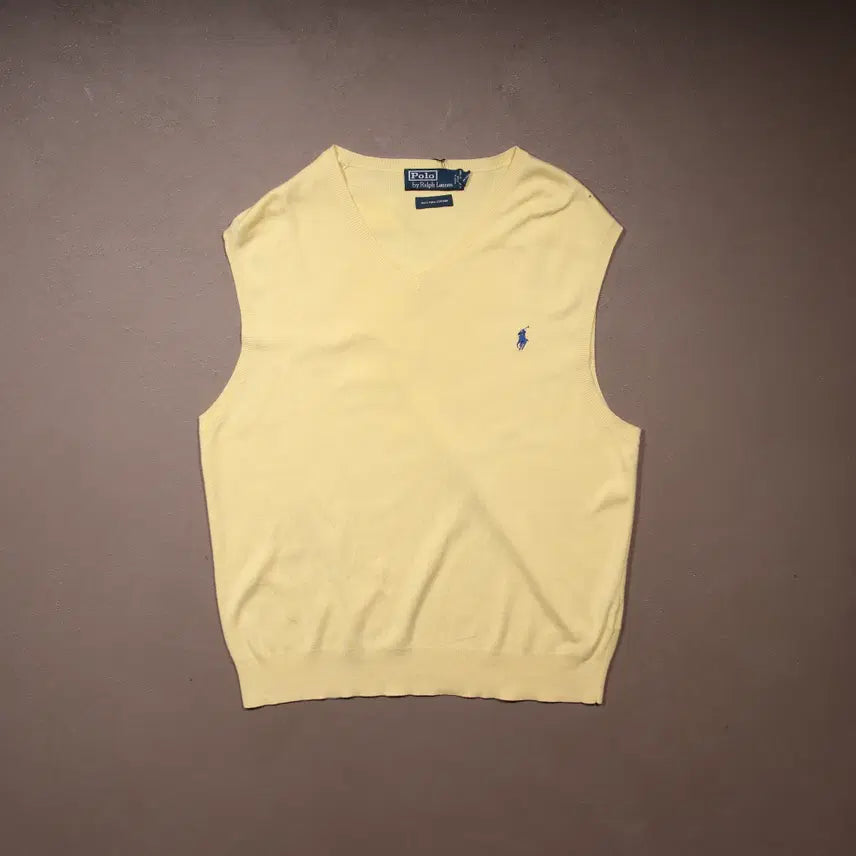 [BUNJANG] Polo Ralph Lauren Cotton Knit Vest M / 폴로 랄프로렌 코튼 니트베스트 A464