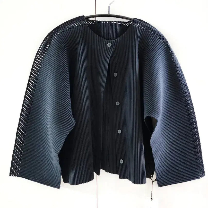 [BUNJANG] Issey Miyake Mesh Pleats Cardigan / 이세이미야케미 메쉬플리츠 가디건