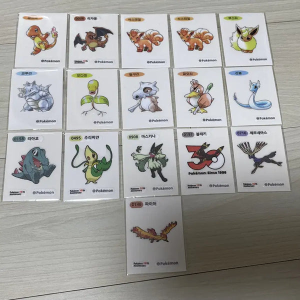 [BUNJANG] Pokemon Sticker Collection Bundle (16 pcs) / 포켓몬스터 띠부씰 16장 일괄
