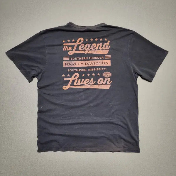 [BUNJANG] Harley-Davidson Southern Thunder Pocket T-Shirt (2018) / 할리데이비슨 Southern Thunder 포켓 반팔티 (2018)